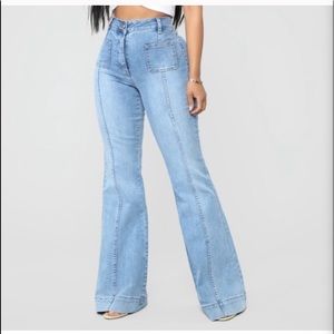 Flare bottom jeans